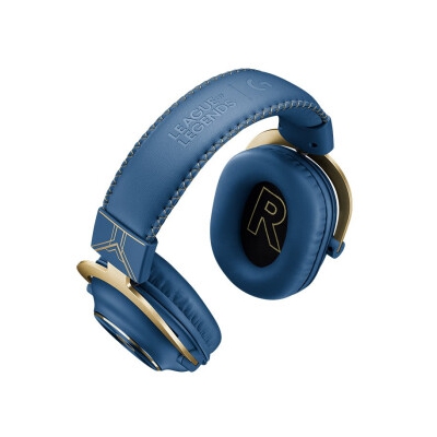 罗技（G）PROX 头戴式游戏耳机耳麦 虚拟7.1环绕声有线电竞 LOL吃鸡FPS听声辩位 英雄联盟海克斯蓝