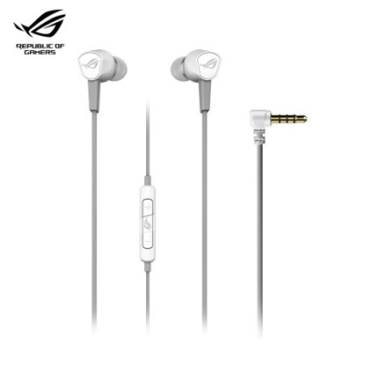 ROG 玩家国度 降临 入耳式耳机 电脑手机电竞游戏运动有线耳机耳麦 ps5 xbox耳机 降临2 标准版 月耀白 3.5mm